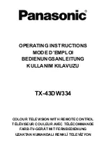 Panasonic TX-43DW334 Operating Instructions Manual preview