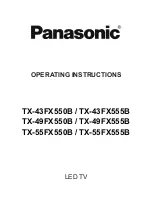 Preview for 1 page of Panasonic TX-43FX550B Operating Instructions Manual