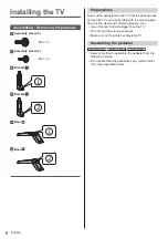 Preview for 8 page of Panasonic TX-43FX600E Assembly Instructions Manual