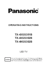 Preview for 1 page of Panasonic TX-43GS351B Operating Instructions Manual