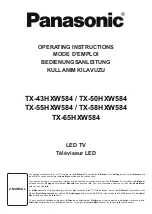 Panasonic TX-43HXW584 Operating Instructions Manual предпросмотр