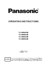 Panasonic TX-43MX600B Operating Instructions Manual предпросмотр