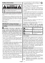 Предварительный просмотр 3 страницы Panasonic TX-43MX650B Operating Instructions Manual