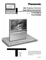 Preview for 1 page of Panasonic TX-47P600X Operating Instructions Manual