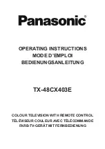 Panasonic TX-48CX403E Operating Instructions Manual preview
