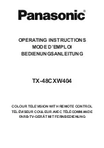 Panasonic TX-48CXW404 Operating Instructions Manual preview