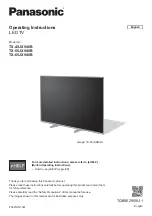 Preview for 1 page of Panasonic TX-49JX940B Operating Instructions Manual