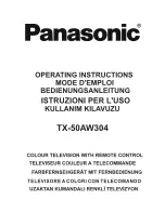 Предварительный просмотр 1 страницы Panasonic TX-50AW304 Operating Instructions Manual