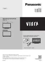 Preview for 1 page of Panasonic TX-50DX750B Operating Instructions Manual