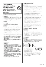 Предварительный просмотр 5 страницы Panasonic TX-50DX750E Operating Instructions Manual