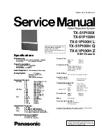 Panasonic TX-51P100H L Service Manual preview