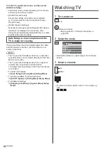 Предварительный просмотр 22 страницы Panasonic TX-55C1004 Operating Instructions Manual