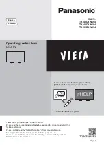 Preview for 1 page of Panasonic TX-55DXW654 Operating Instructions Manual