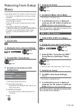 Предварительный просмотр 27 страницы Panasonic TX-55FZW835 Operating Instructions Manual