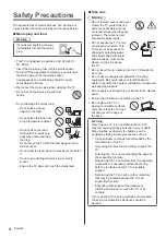 Предварительный просмотр 4 страницы Panasonic TX-58DX900E Operating Instructions Manual