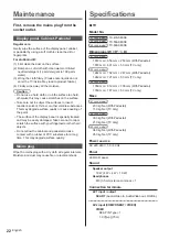 Preview for 22 page of Panasonic TX-60AS800E Operating Instructions Manual