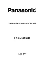 Preview for 1 page of Panasonic TX-65FX560B Operating Instructions Manual