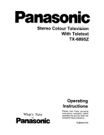 Preview for 1 page of Panasonic TX-6895Z Operating Instructions Manual