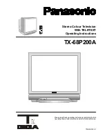 Preview for 1 page of Panasonic TX-68P200A Operating Instructions Manual