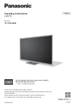 Panasonic TX-75JX940B Operating Instructions Manual preview