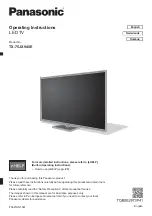 Panasonic TX-75JX940E Operating Instructions Manual предпросмотр