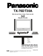 Panasonic TX-76DT30A Operating Instructions Manual предпросмотр