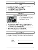 Preview for 3 page of Panasonic TX-76PW150A Operating Instructions Manual