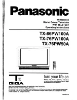 Panasonic TX-76W50A Operating Instructions Manual preview