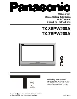 Panasonic TX-86PW200A Operating Instructions Manual preview