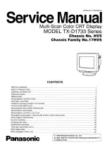 Preview for 1 page of Panasonic TX-D1733 Series Service Manual