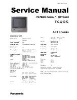 Preview for 3 page of Panasonic TX-G10/C Service Manual