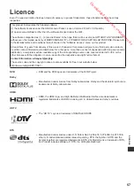 Preview for 57 page of Panasonic TX-L19XM6E Operating Instructions Manual