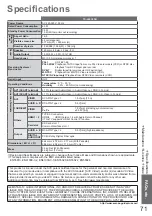 Preview for 71 page of Panasonic TX-L26C20 Operating Instructions Manual