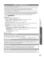 Preview for 87 page of Panasonic TX-L32D25 Operating Instructions Manual