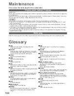 Preview for 104 page of Panasonic TX-L32D25 Operating Instructions Manual