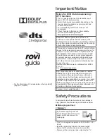 Preview for 2 page of Panasonic TX-L32E6B Operating Instructions Manual