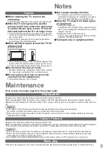 Предварительный просмотр 5 страницы Panasonic TX-L32X10E Operating Instructions Manual