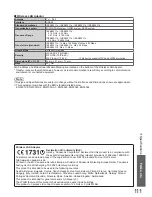 Preview for 111 page of Panasonic TX-L37V20BA Operating Instructions Manual