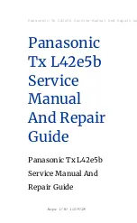 Предварительный просмотр 1 страницы Panasonic Tx L42e5b Service Manual And Repair Manual