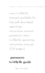 Предварительный просмотр 7 страницы Panasonic Tx L42e5b Service Manual And Repair Manual