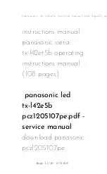 Предварительный просмотр 11 страницы Panasonic Tx L42e5b Service Manual And Repair Manual