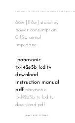 Предварительный просмотр 14 страницы Panasonic Tx L42e5b Service Manual And Repair Manual