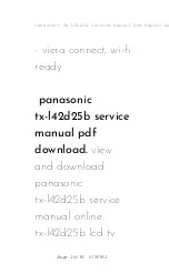 Предварительный просмотр 16 страницы Panasonic Tx L42e5b Service Manual And Repair Manual