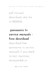 Предварительный просмотр 17 страницы Panasonic Tx L42e5b Service Manual And Repair Manual