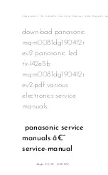 Предварительный просмотр 25 страницы Panasonic Tx L42e5b Service Manual And Repair Manual