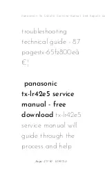 Предварительный просмотр 27 страницы Panasonic Tx L42e5b Service Manual And Repair Manual