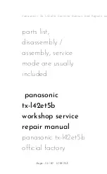 Предварительный просмотр 31 страницы Panasonic Tx L42e5b Service Manual And Repair Manual