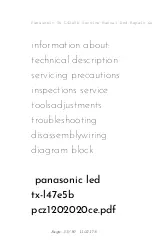 Предварительный просмотр 33 страницы Panasonic Tx L42e5b Service Manual And Repair Manual