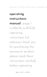 Предварительный просмотр 36 страницы Panasonic Tx L42e5b Service Manual And Repair Manual