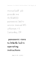 Предварительный просмотр 41 страницы Panasonic Tx L42e5b Service Manual And Repair Manual